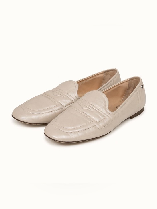 Agl Shoes - AGL Cher Stitch Leather Penny Loafer Pearl Leather Slip-On Shoes EU 40